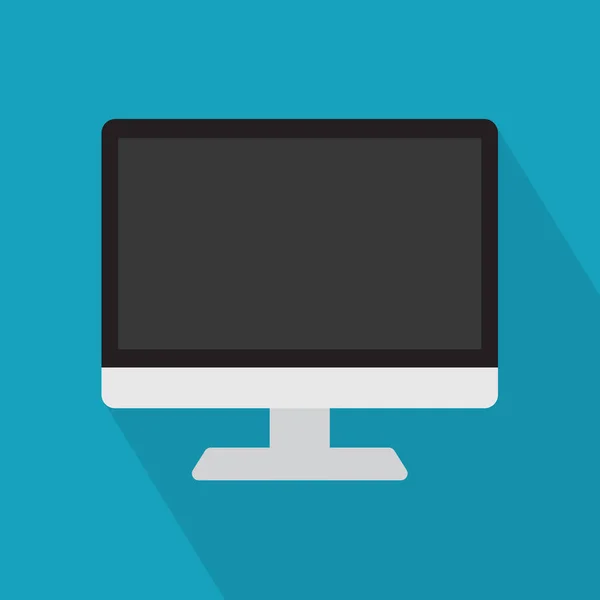 Computador ou monitor icon- ilustração vetorial — Vetor de Stock