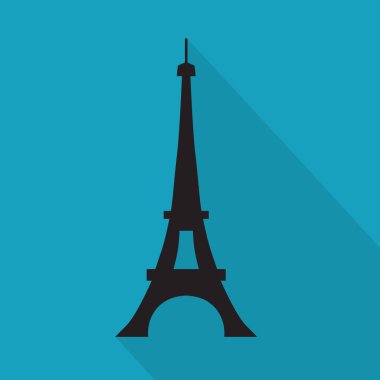 Eyfel kulesi Paris simgesi- vektör illüstrasyon