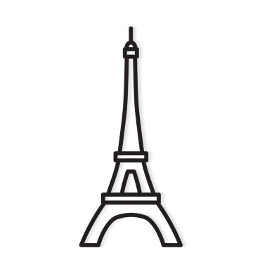 Eyfel kulesi Paris simgesi- vektör illüstrasyon