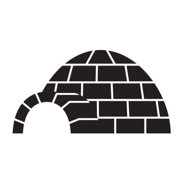igloo buz evi simgesi- vektör illüstrasyon