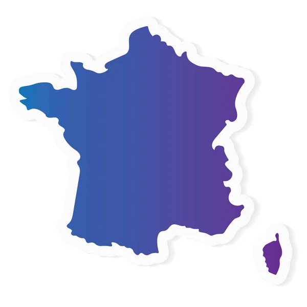 Gradient France map- vector illustration — Stock Vector