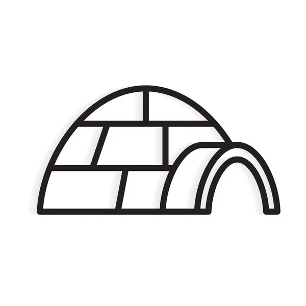 Igloo ice house icon- vettoriale illustrazione — Vettoriale Stock