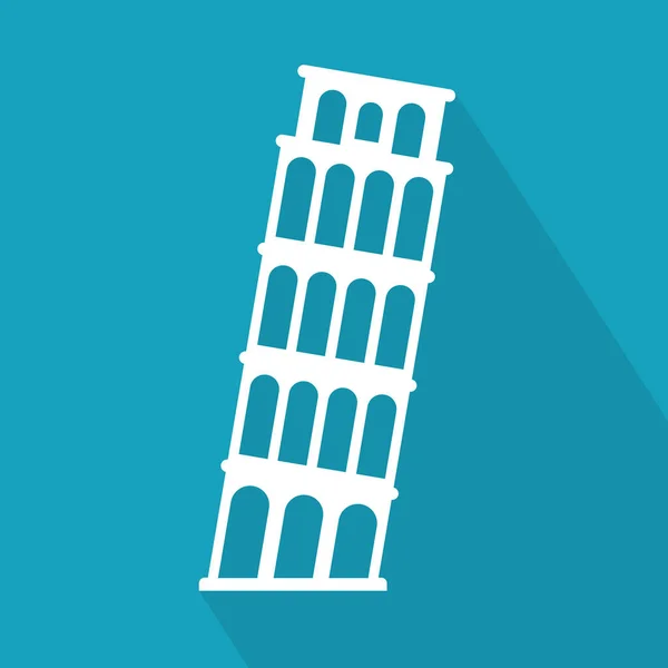 クリーニングタワー、ピサ、イタリアのランドマークアイコン-ベクトル図 — ストックベクタ