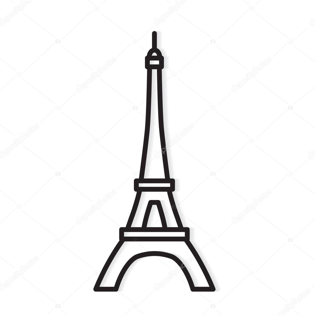 Eiffel tower Paris icon- vector illustration