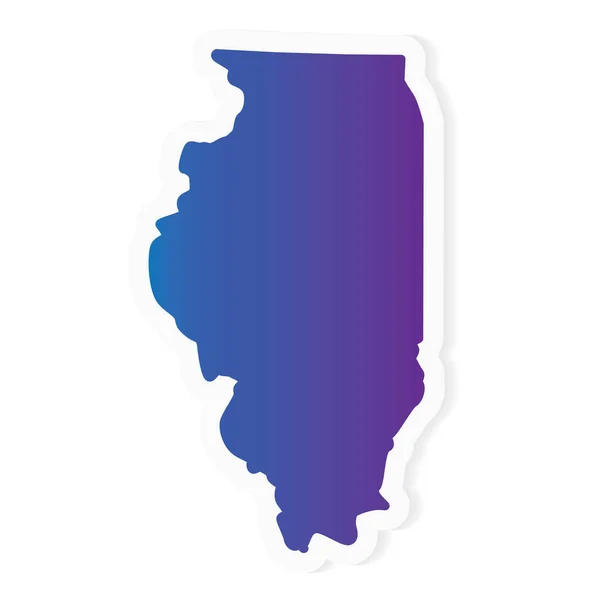 Gradient Illinois map- vector illustration — стоковий вектор