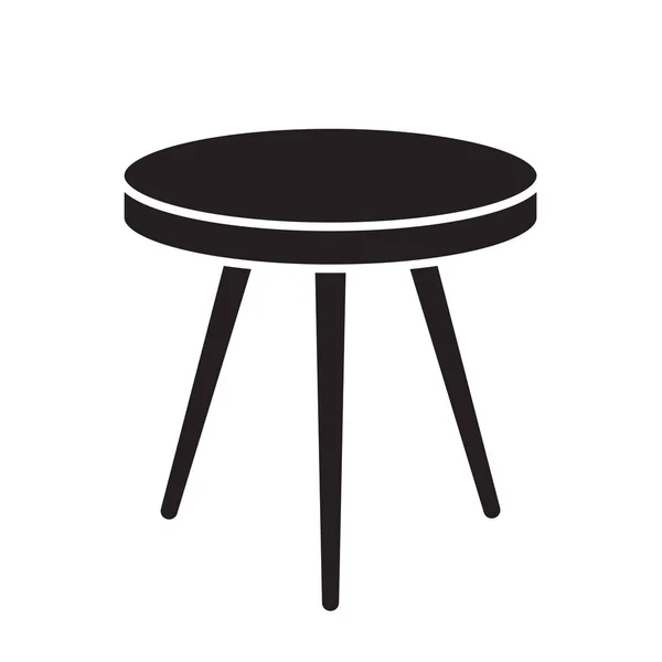 Table ronde icon- illustration vectorielle — Image vectorielle