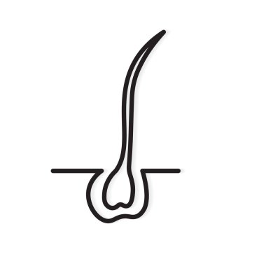 saç ampul simgesi- vektör illüstrasyon