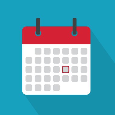 beyaz takvim simgesi - vektör illüstrasyonu