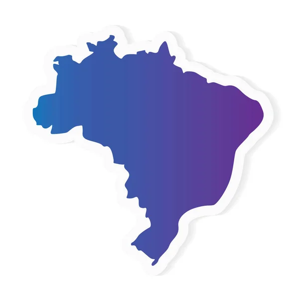 Gradient Brazil map- vector illustration — стоковий вектор