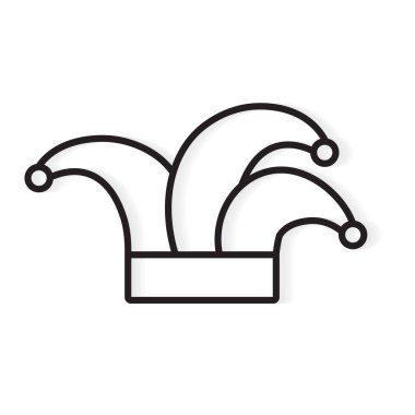 soytarı şapka simgesi - vektör illüstrasyonu