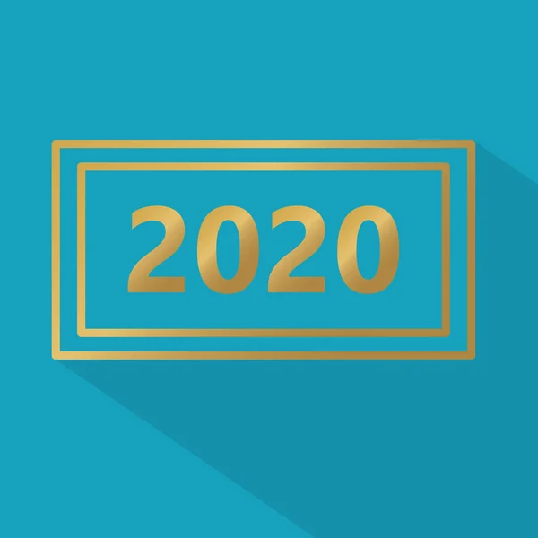 Oro 2020 año concepto- vector ilustración — Archivo Imágenes Vectoriales