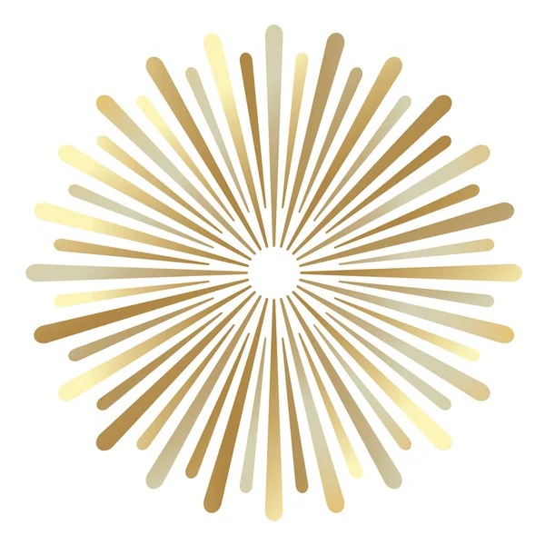 Fundo sunburst dourado- ilustração vetorial —  Vetores de Stock