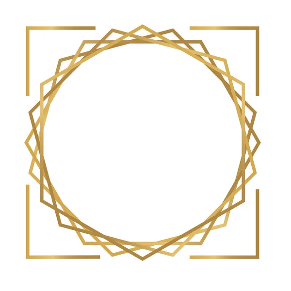 Zlaté luxusní rám pozadí- vektorová ilustrace — Stockový vektor