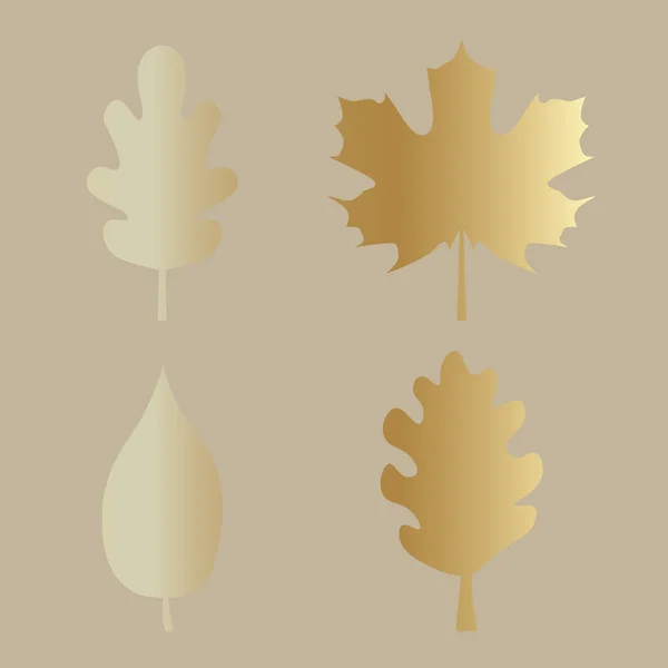 Foglie d'oro autunno sfondo- vettoriale illustrazione — Vettoriale Stock