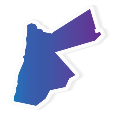 gradyan Jordan haritası - vektör illüstrasyonu