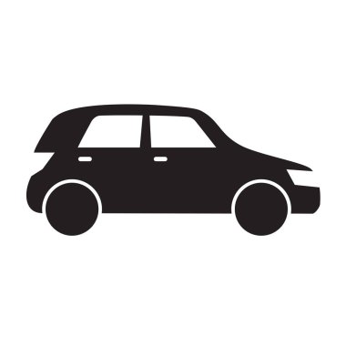 Siyah araba simge vektör çizim