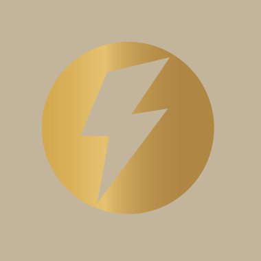 Altın ışıklandırma simgesi-vektör illüstrasyonu