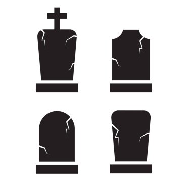 Eski mezar, mezar taşı simgesi çizimi gset