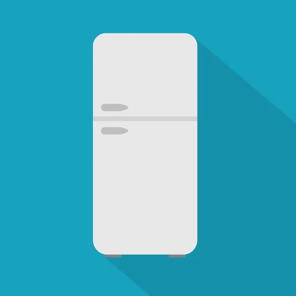 Réfrigérateur blanc icon- illustration vectorielle — Image vectorielle