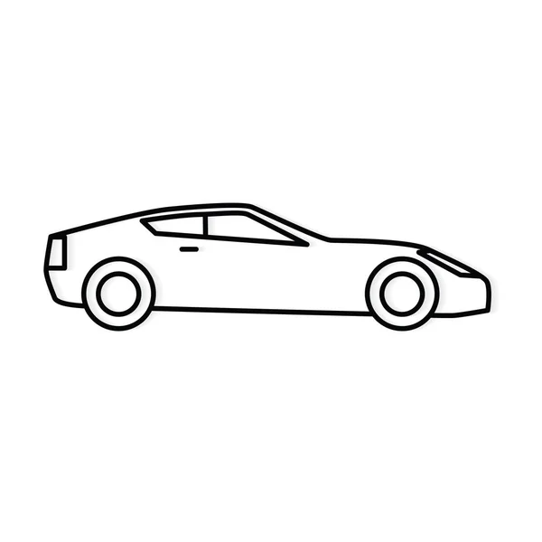Esporte carro preto icon- vetor ilustração — Vetor de Stock