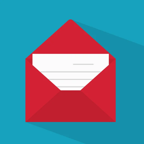 Envelope vermelho com letra icon- ilustração vetorial — Vetor de Stock