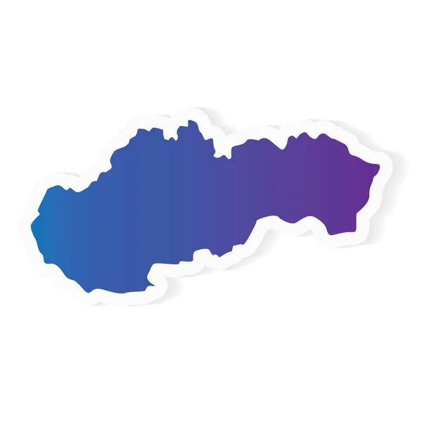 Gradient Slovensko map- vektorová ilustrace — Stockový vektor