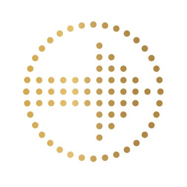 altın noktalı ok simgesi-vektör illüstrasyonu