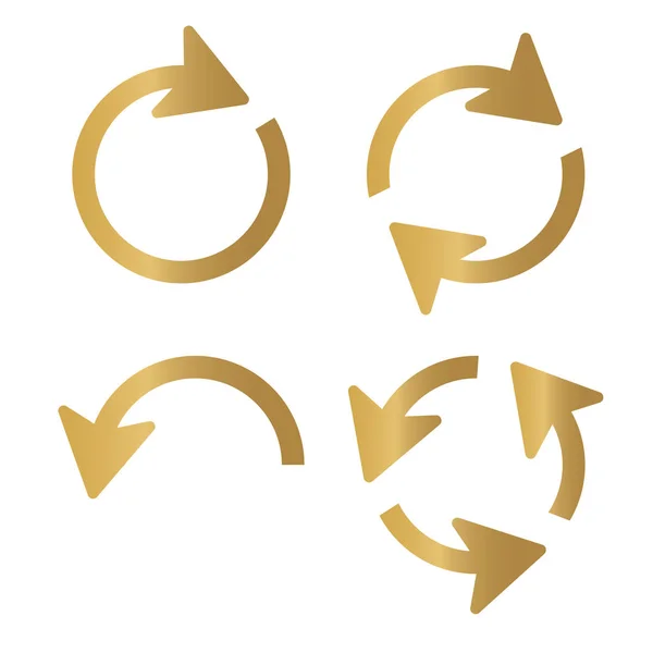 Gouden pijl icon- vector illustratie — Stockvector