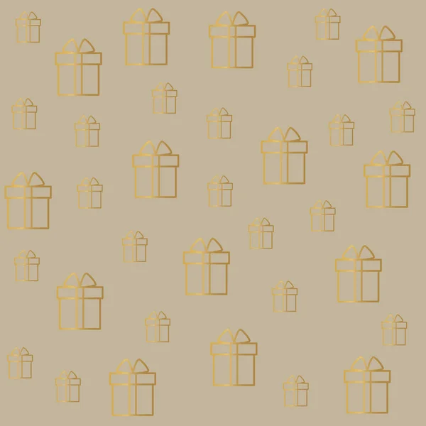 Golden gift pattern- vector illustration — ストックベクタ