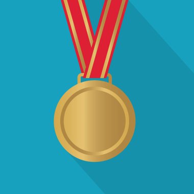 Altın madalya ikon-vektör illüstrasyonu