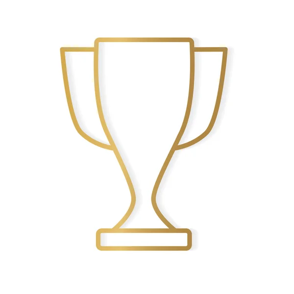 Goldene Trophäe, Siegerpokal Icon- Vektor Illustration — Stockvektor