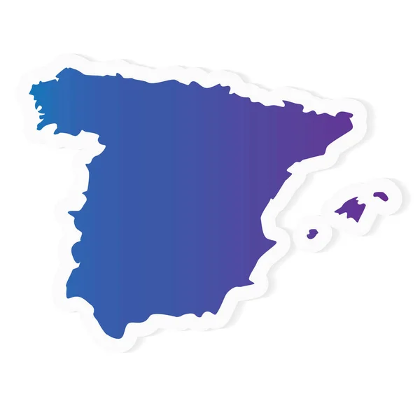 Gradiente Espanha map- ilustração vetorial — Vetor de Stock