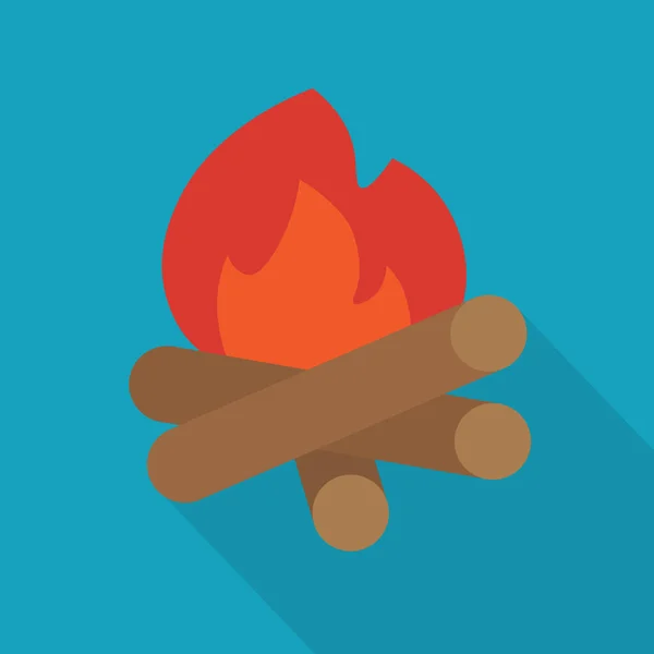 Ikona Campfire Vektorová Ilustrace — Stockový vektor