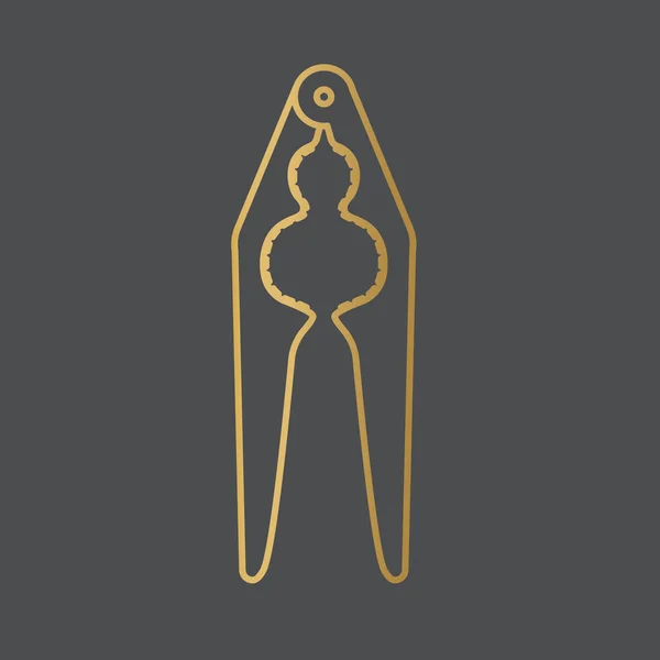 Инструмент Иконка Векторная Иллюстрация Золотой Руки — стоковый вектор