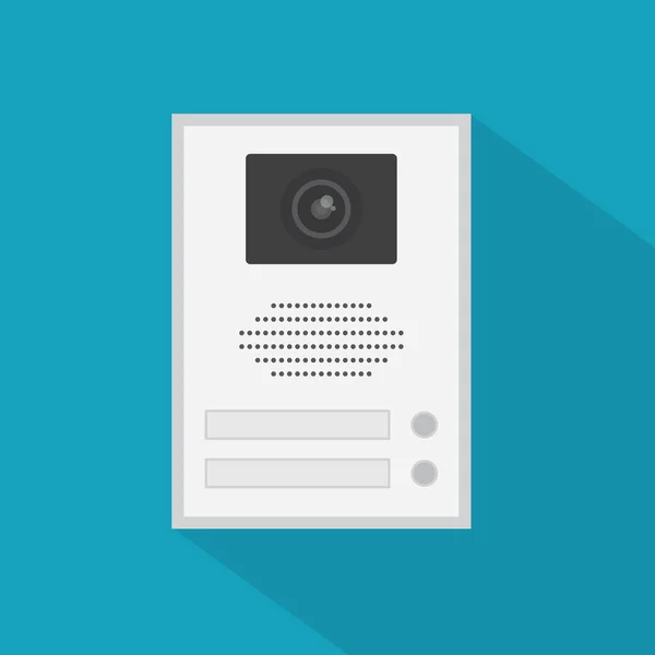 Gyllene Video Intercom Ikon Vektor Illustration — Stock vektor