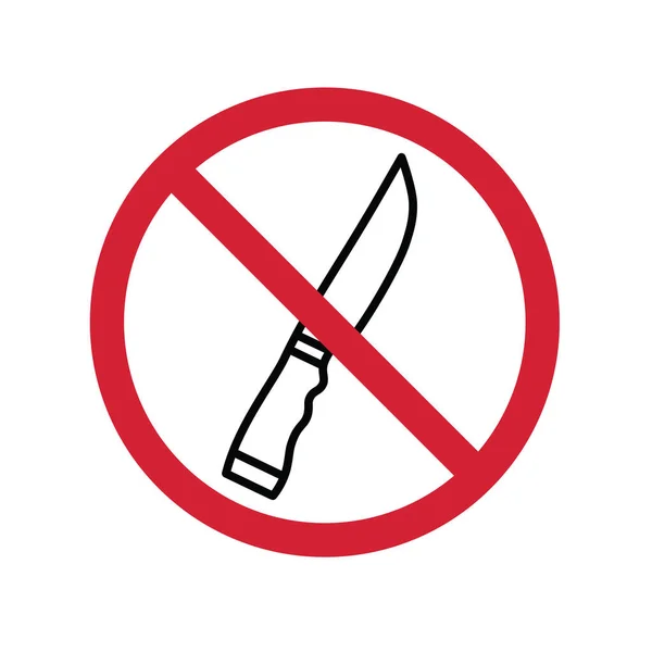 Pas Objet Tranchant Couteau Icon Illustration Vectorielle — Image vectorielle