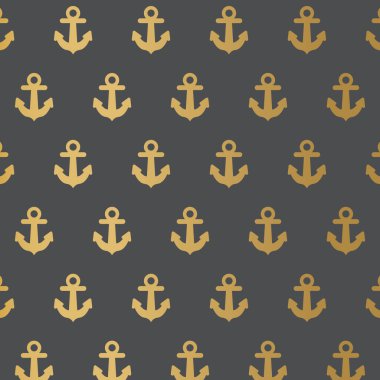 Altın çapa deseni - vektör çizimi