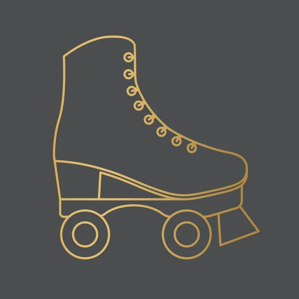 Patines Oro Icono Vector Ilustración — Archivo Imágenes Vectoriales