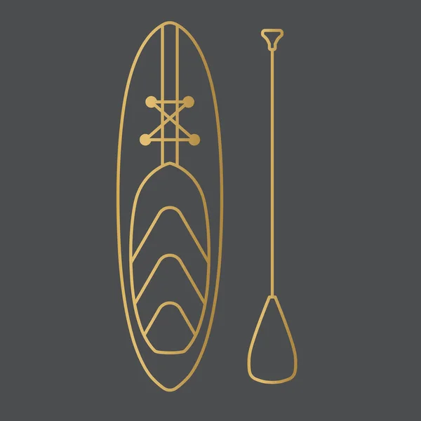 Oro Sup Tablero Icon Vector Ilustración — Vector de stock
