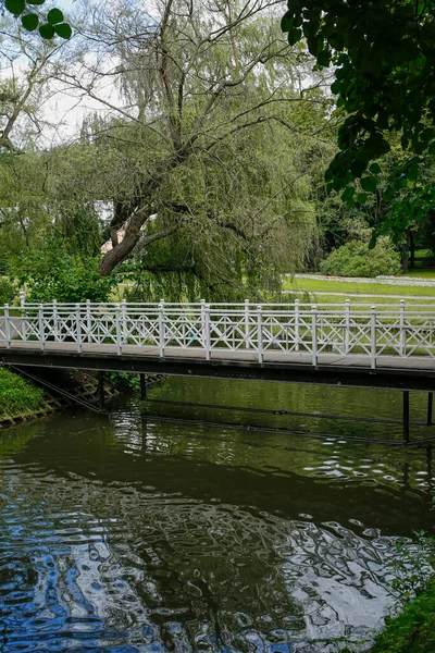 Romantikus Híd Felett Spa Park Naleczow Lengyelország — Stock Fotó