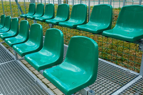 Prázdná Zelená Místa Stadionu — Stock fotografie