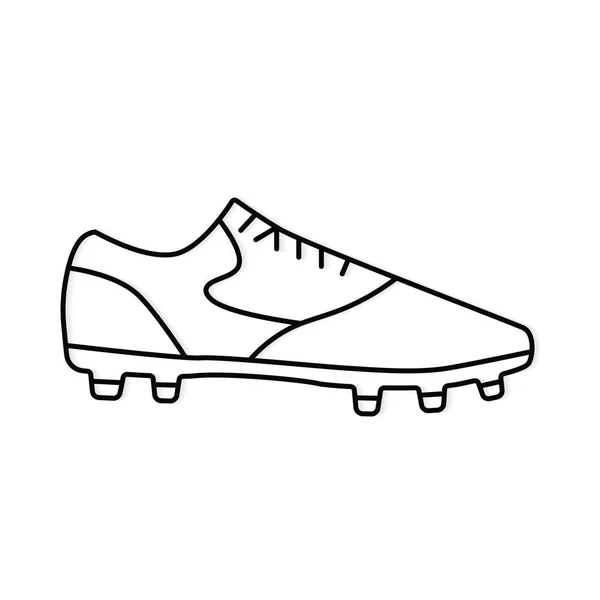 Futball Vagy Futball Cipő Ikon Vektor Illusztráció — Stock Vector