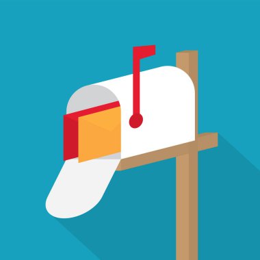 Amerikan posta kutusu simgesi - vektör illüstrasyonu