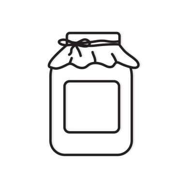 Ev yapımı cam kavanoz ikon vektör çizimi