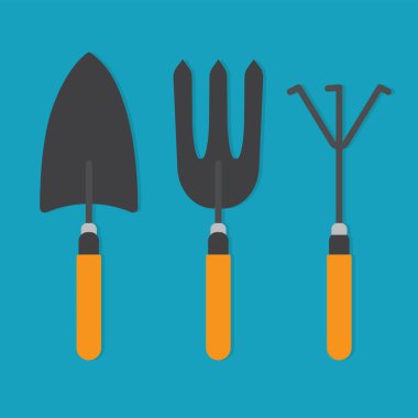 Bahçe araçları seti simgesi - vektör illüstrasyonu