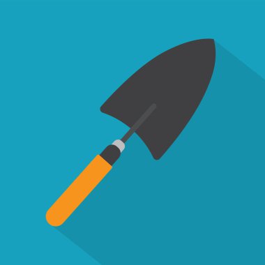 bahçe küreği simgesi - vektör illüstrasyonu