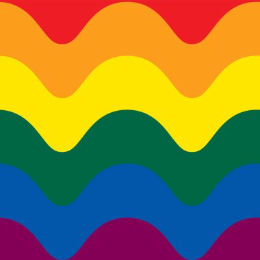 Dalgalı LGBT bayrak deseni - vektör çizimi