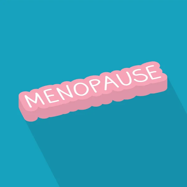 Menopausa Parola Concetto Illustrazione Vettoriale — Vettoriale Stock