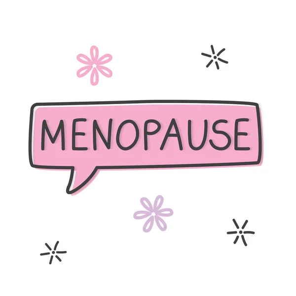 Menopausa Parola Concetto Illustrazione Vettoriale — Vettoriale Stock