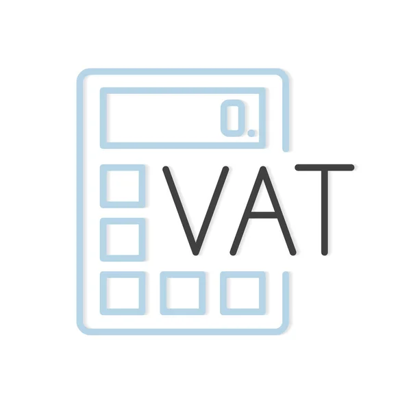 Vat Imposto Palavra Calculadora Icon Vetor Ilustração —  Vetores de Stock